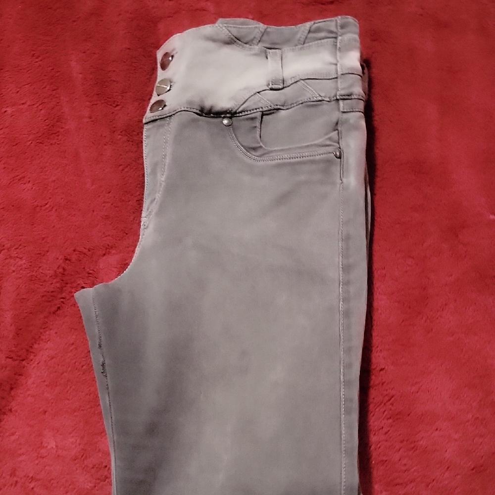 High-Rise Gray Skinny Jeans for Women